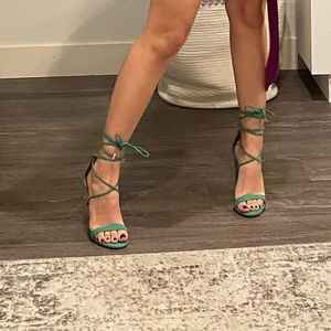 Brand new green strappy sandals